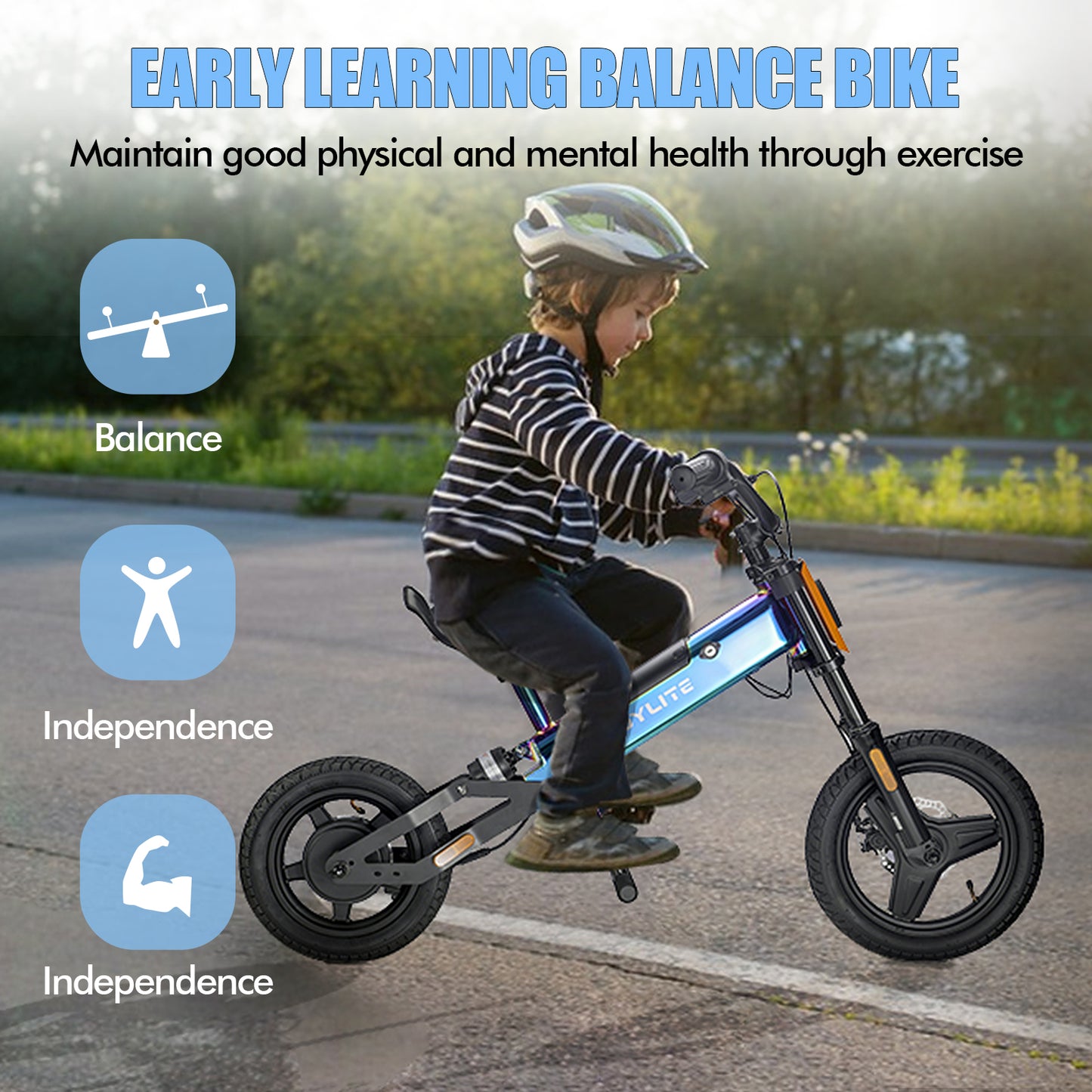 Voylite C1X Electric Balance Bike for Kids Ages 4-10 (USA Available)